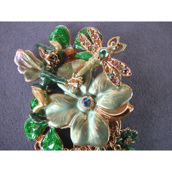 Kirks Folly Enamel Charm Brooch  Charms & Fairy Design Retired - Picture 3 of 4